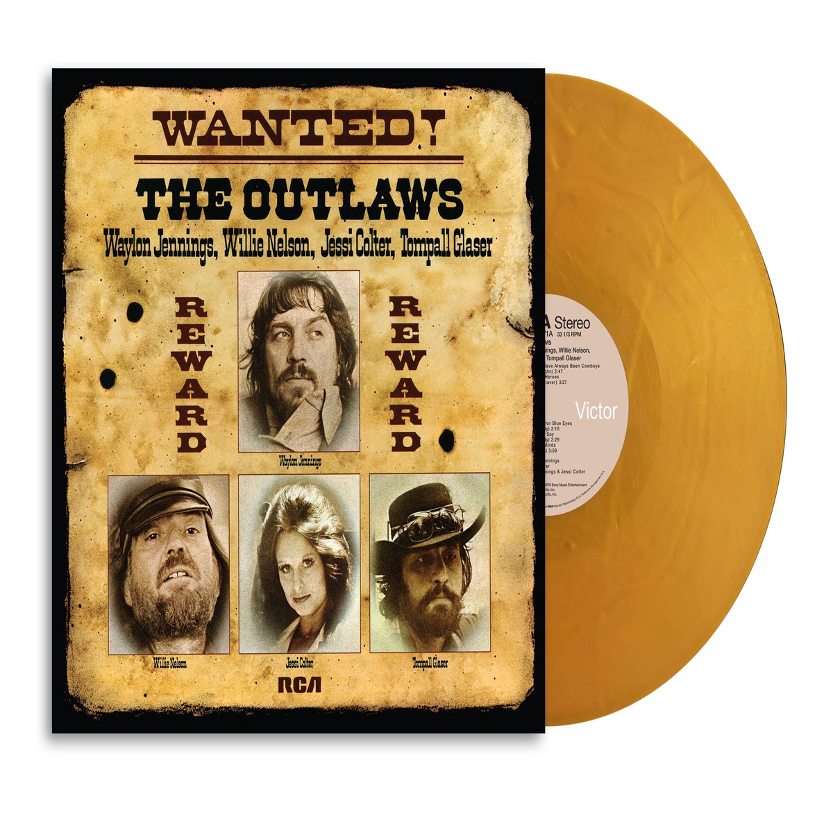 THE OUTLAWS 'WANTED! THE OUTLAWS' LP (50th Anniversary, Gold Vinyl)