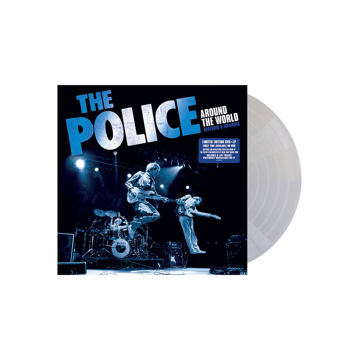 THE POLICE 'AROUND THE WORLD RESTORED & EXPANDED' LP + DVD (Silver Vinyl)