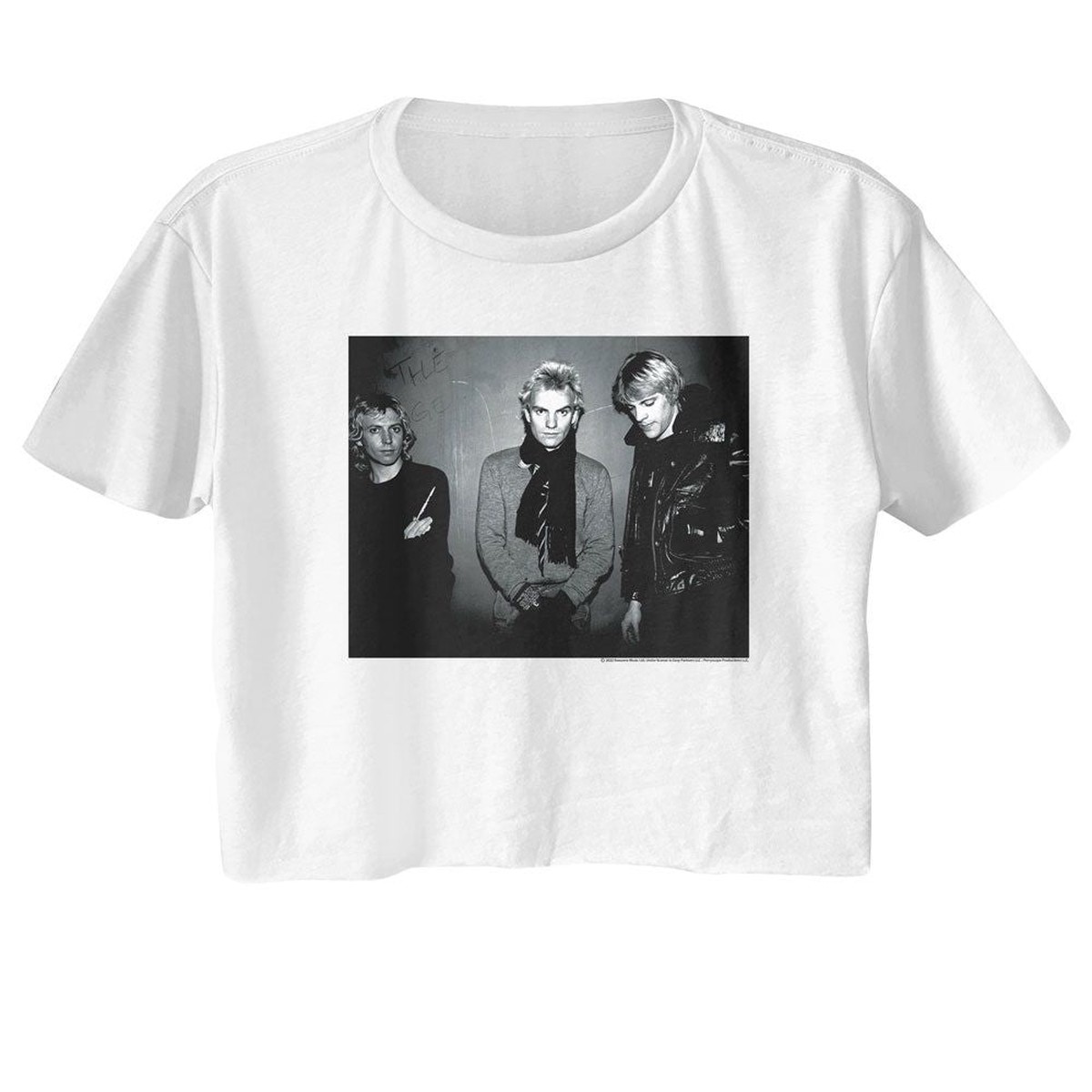 THE POLICE - BW AGAINST WALL LADIES SHIRT