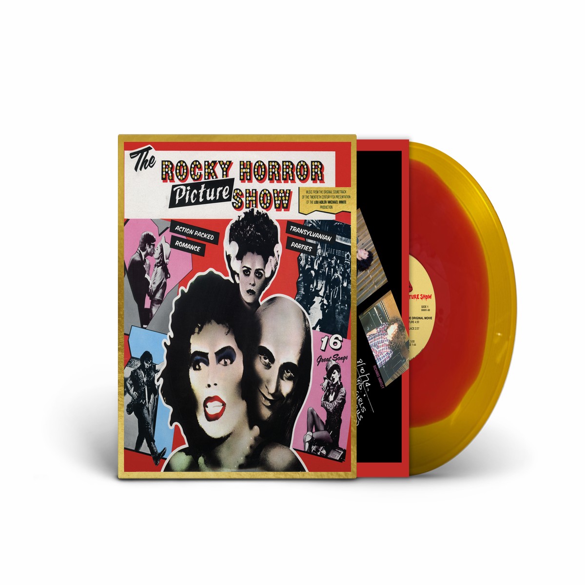 THE ROCKY HORROR PICTURE SHOW SOUNDTRACK LP (50th Anniversary, Red/Gold Vinyl, Music by Richard Hartley)