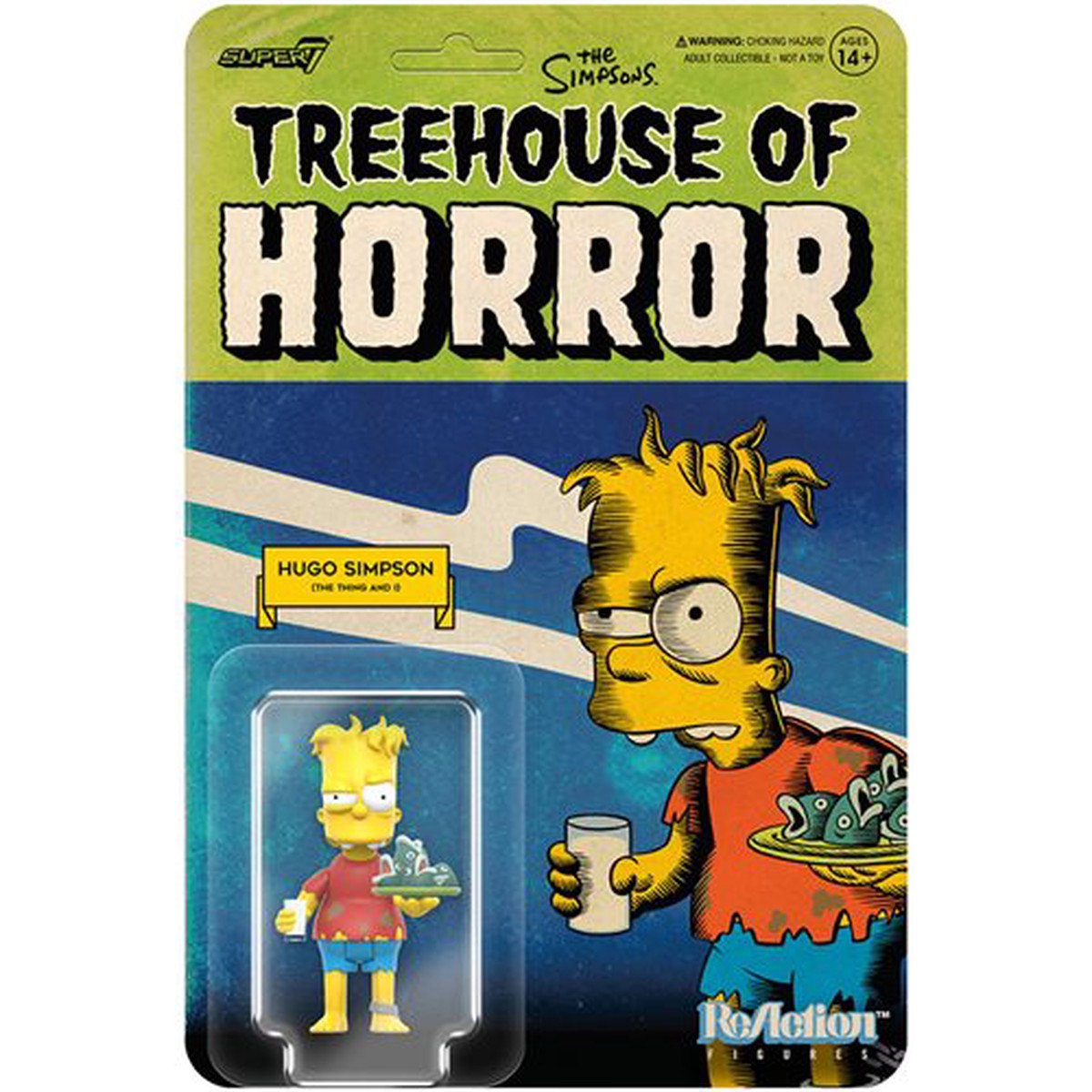 THE SIMPSONS REACTION WAVE 4 (TREEHOUSE OF HORROR V2) - HUGO SIMPSON ACTION FIGURE