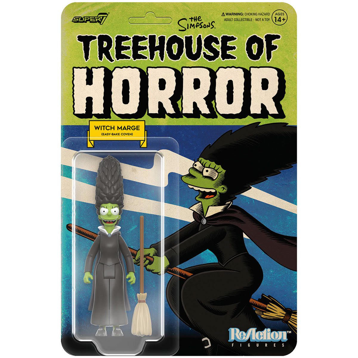 THE SIMPSONS REACTION WAVE 4 (TREEHOUSE OF HORROR V2) - WITCH MARGE SIMPSON ACTION FIGURE