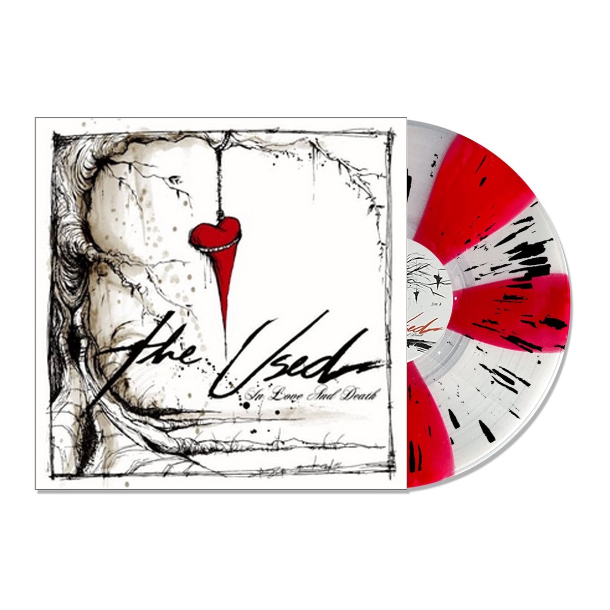 THE USED IN LOVE AND DEATH LP (Limited Edition Only 500 Made, Clear, Red, & Black Splatter Vinyl)