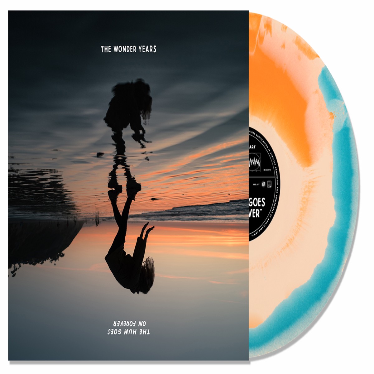THE WONDER YEARS 'THE HUM GOES ON FOREVER' LIMITED ORANGE, BONE, & BLUE SWIRL LP ONLY 300 MADE