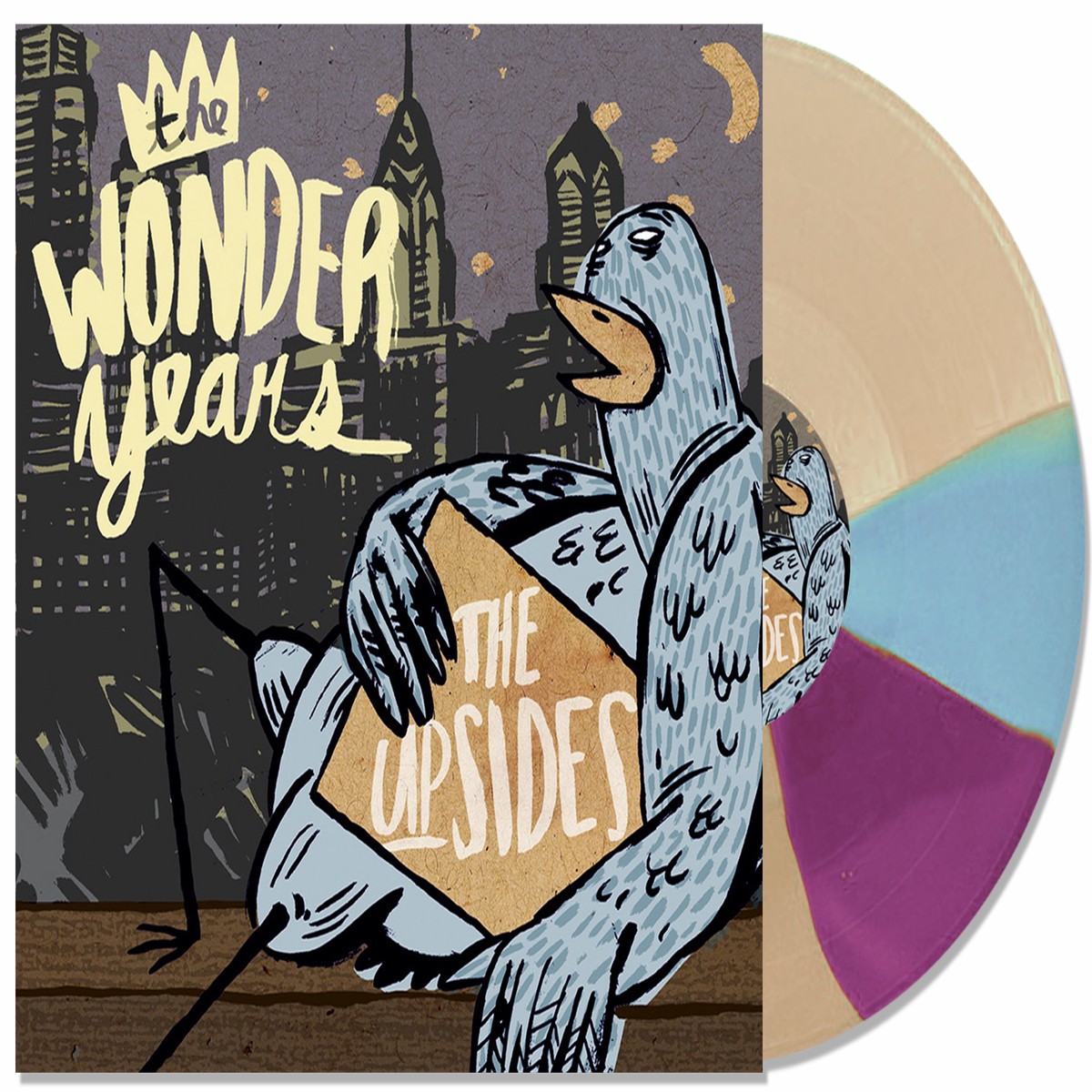 THE WONDER YEARS 'THE UPSIDES' CREAM, PURPLE & BLUE TWISTER LP ONLY 500 MADE
