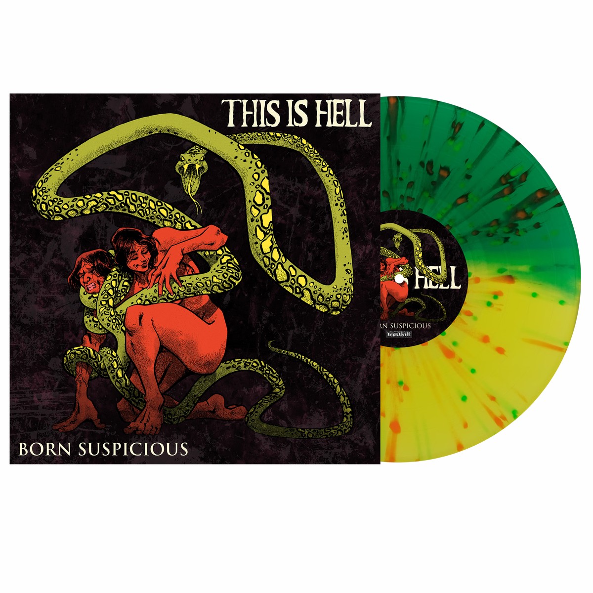 THIS IS HELL BORN SUSPICIOUS EP (Limited Edition Only 300 Made, Half Yellow Half Green w/ Splatter Vinyl)