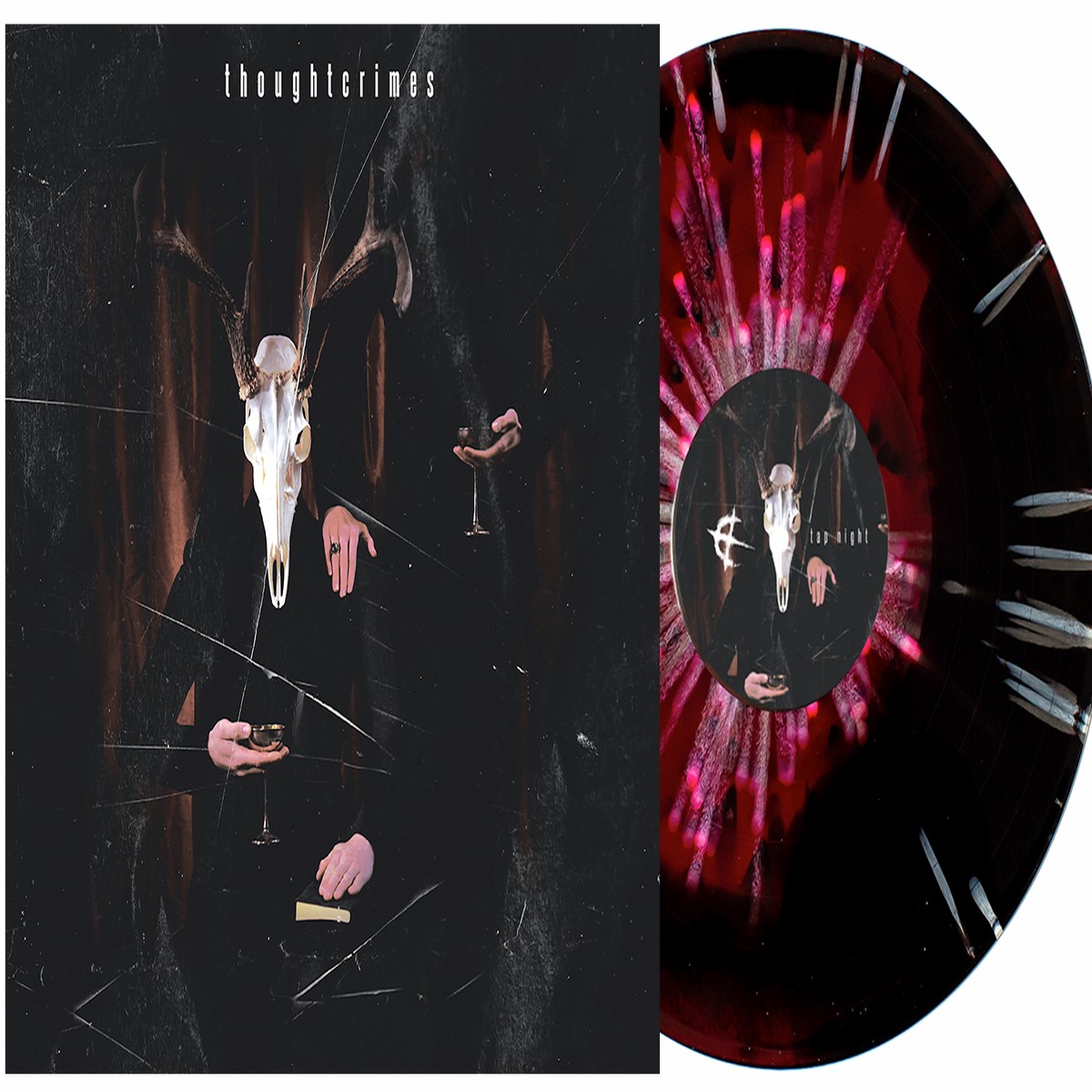 THOUGHTCRIMES TAP NIGHT LIMITED EDITION BLACK & RED SMASH WITH WHITE SPLATTER ONLY 150 MADE