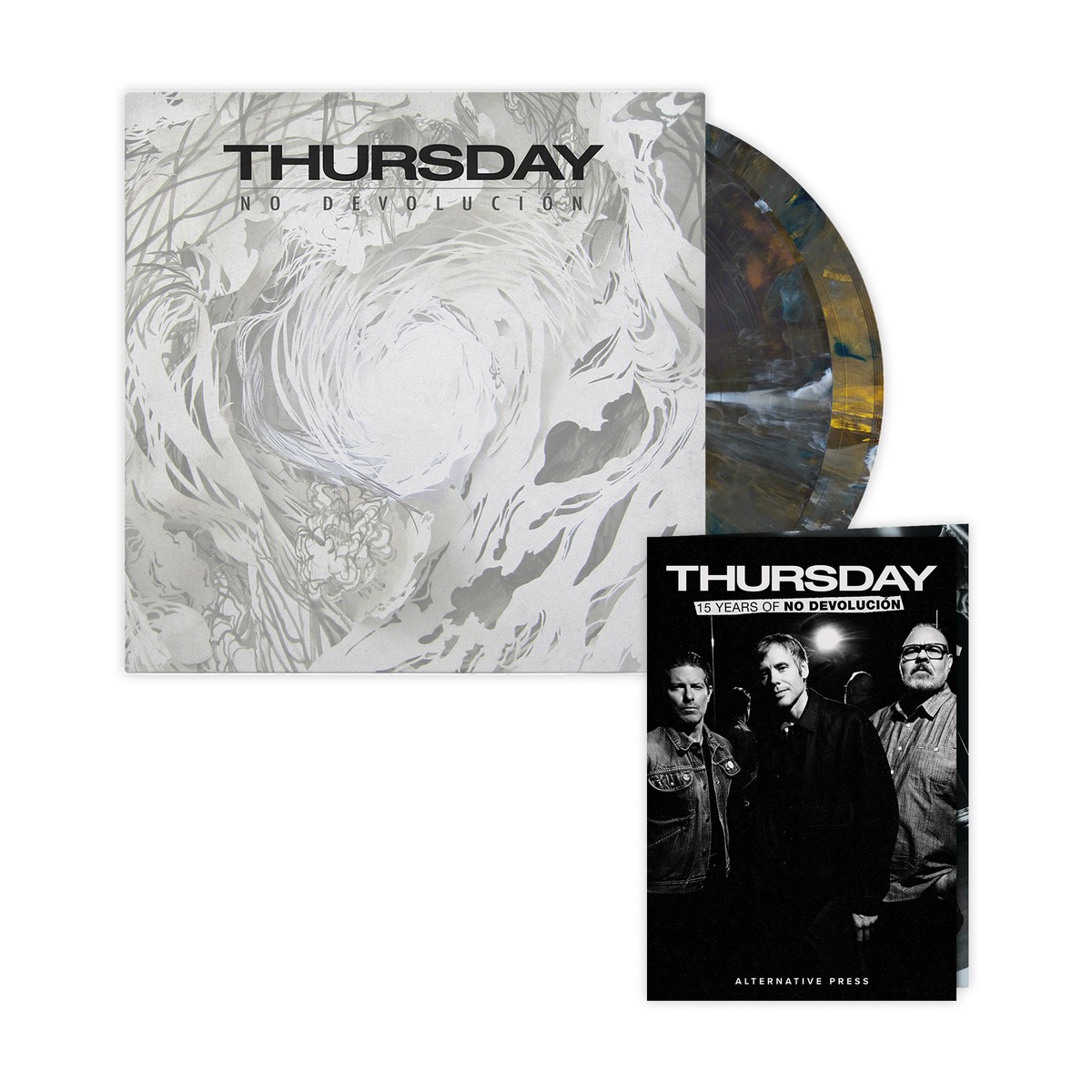 THURSDAY NO DEVOLUCIN 2LP (Exclusive Limited to 400, Metallic Heart Vinyl) + ZINE