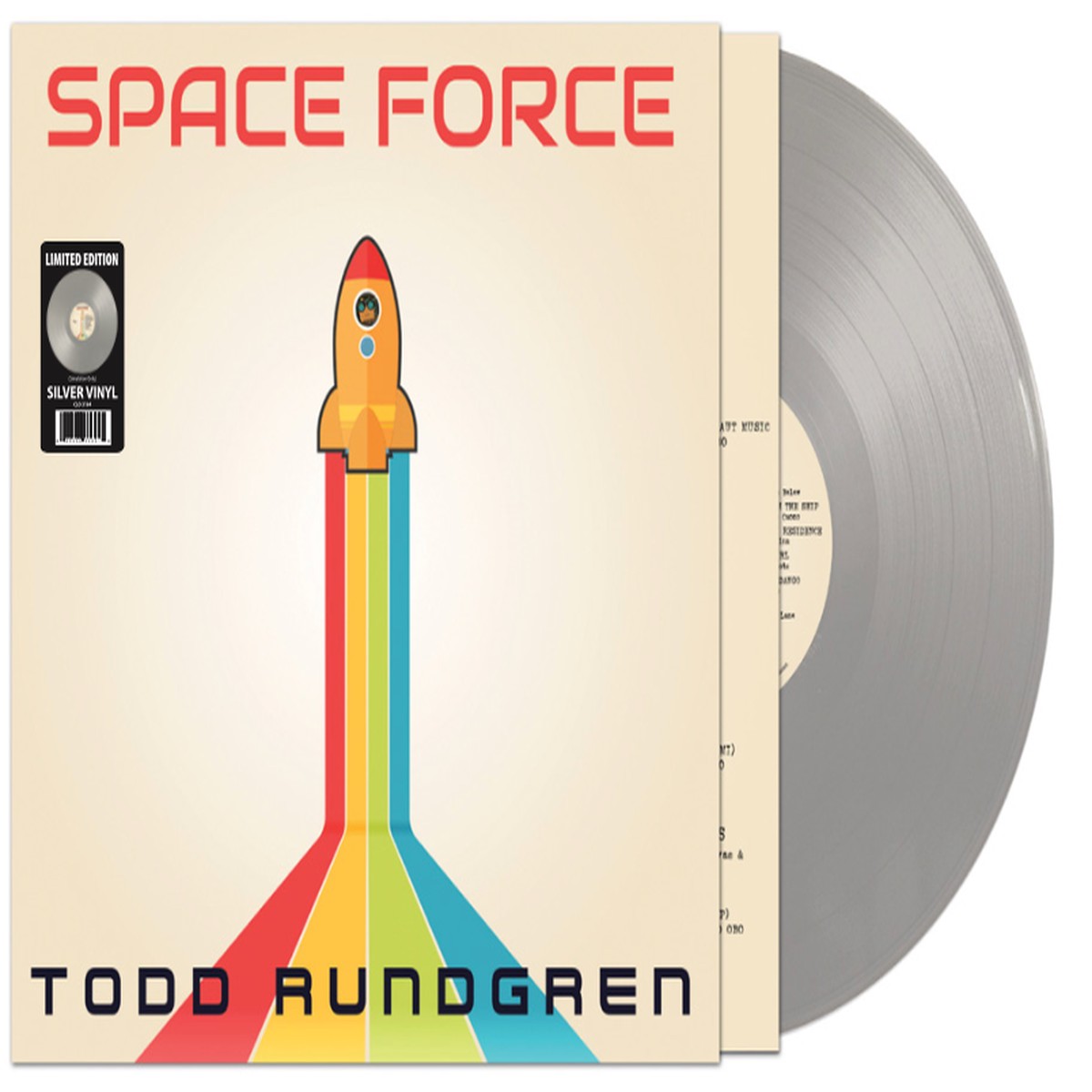 TODD RUNDGREN SPACE FORCE LP (Exclusive Limited Edition Only 300 Made, Silver Vinyl)