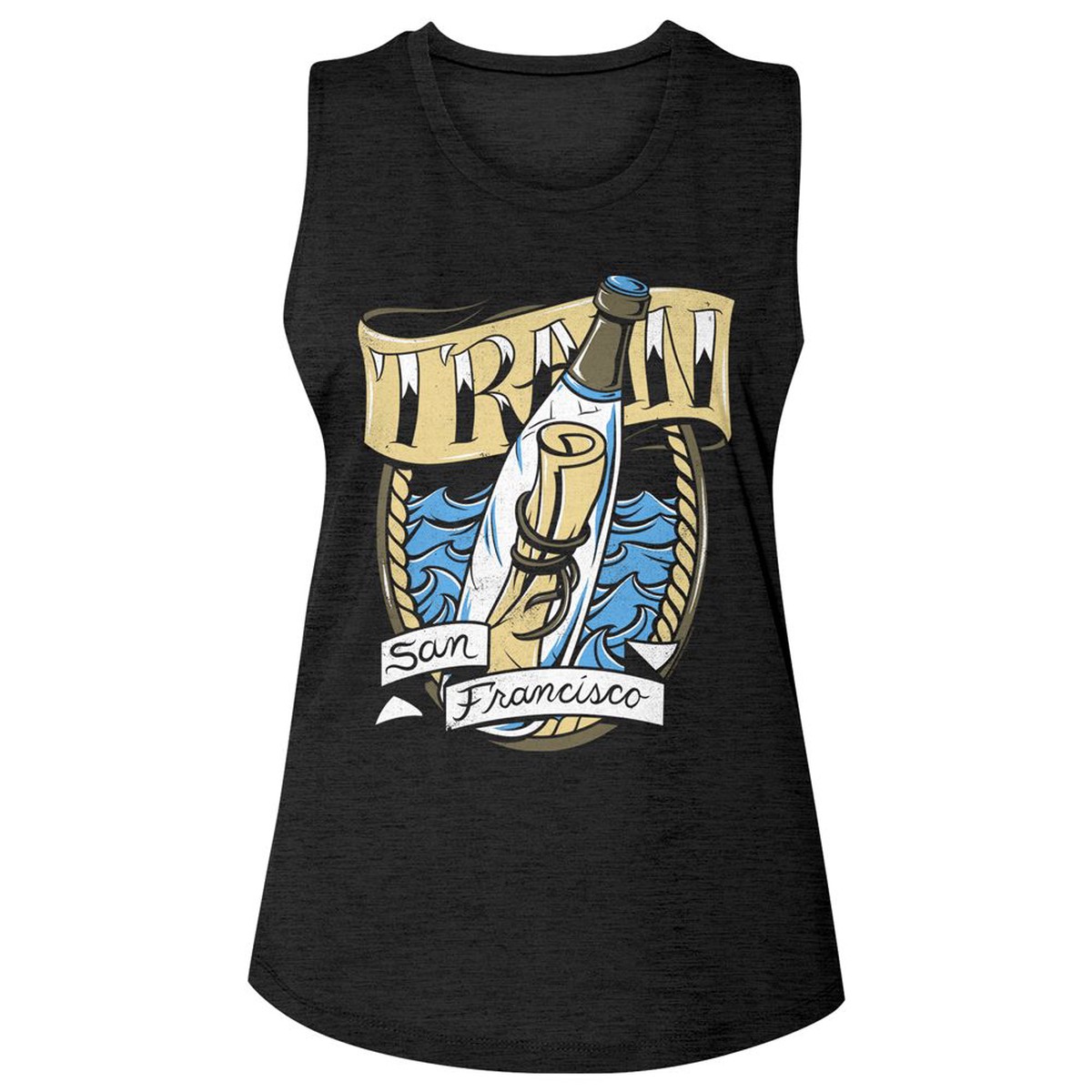 TRAIN - MESSAGE IN A BOTTLE LADIES SHIRT