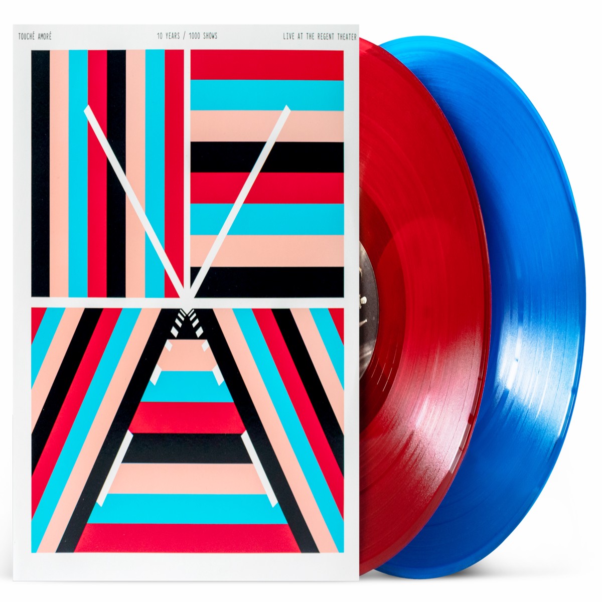 TOUCHE AMORE '10 YEARS / 1000 SHOWS - LIVE AT THE REGENT THEATER' 2LP (Red/Blue Vinyl)