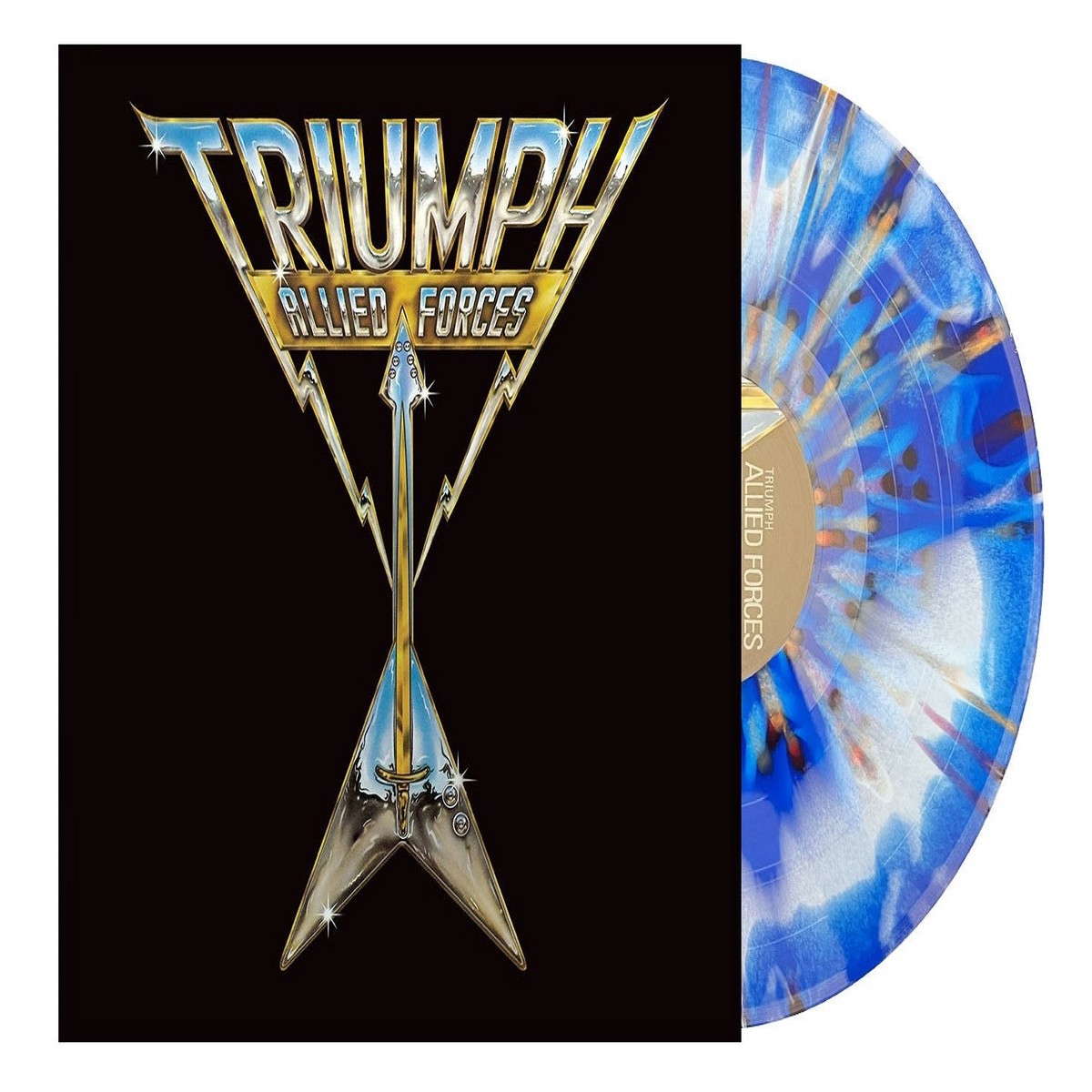 TRIUMPH ALLIED FORCES LP (Limited Edition Only 200 made, Blue w/ Black, Red, & Yellow Splatter Vinyl)