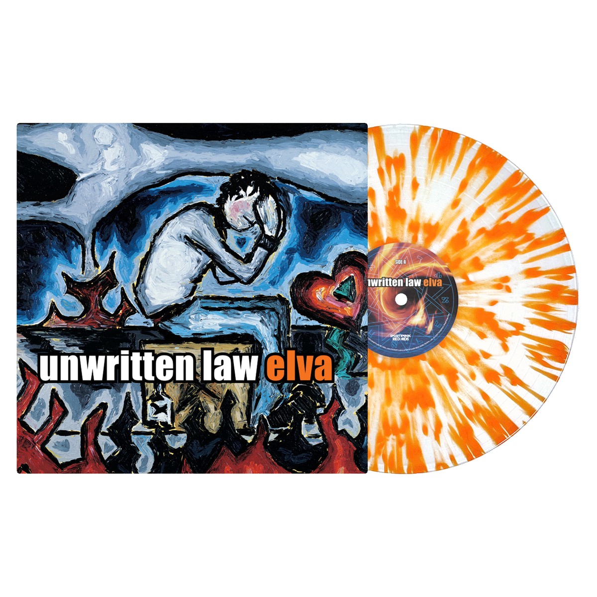 UNWRITTEN LAW ELVA LP (Limited Edition Only 200 Made, Milky Clear w/ Orange Splatter Vinyl)
