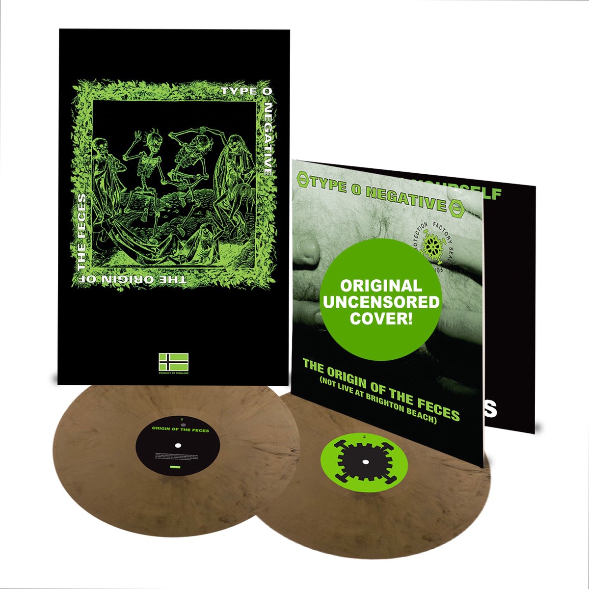 TYPE O NEGATIVE THE ORIGIN OF THE FECES 2LP (Limited Edition Only 1000 made, Skull Gold Vinyl)