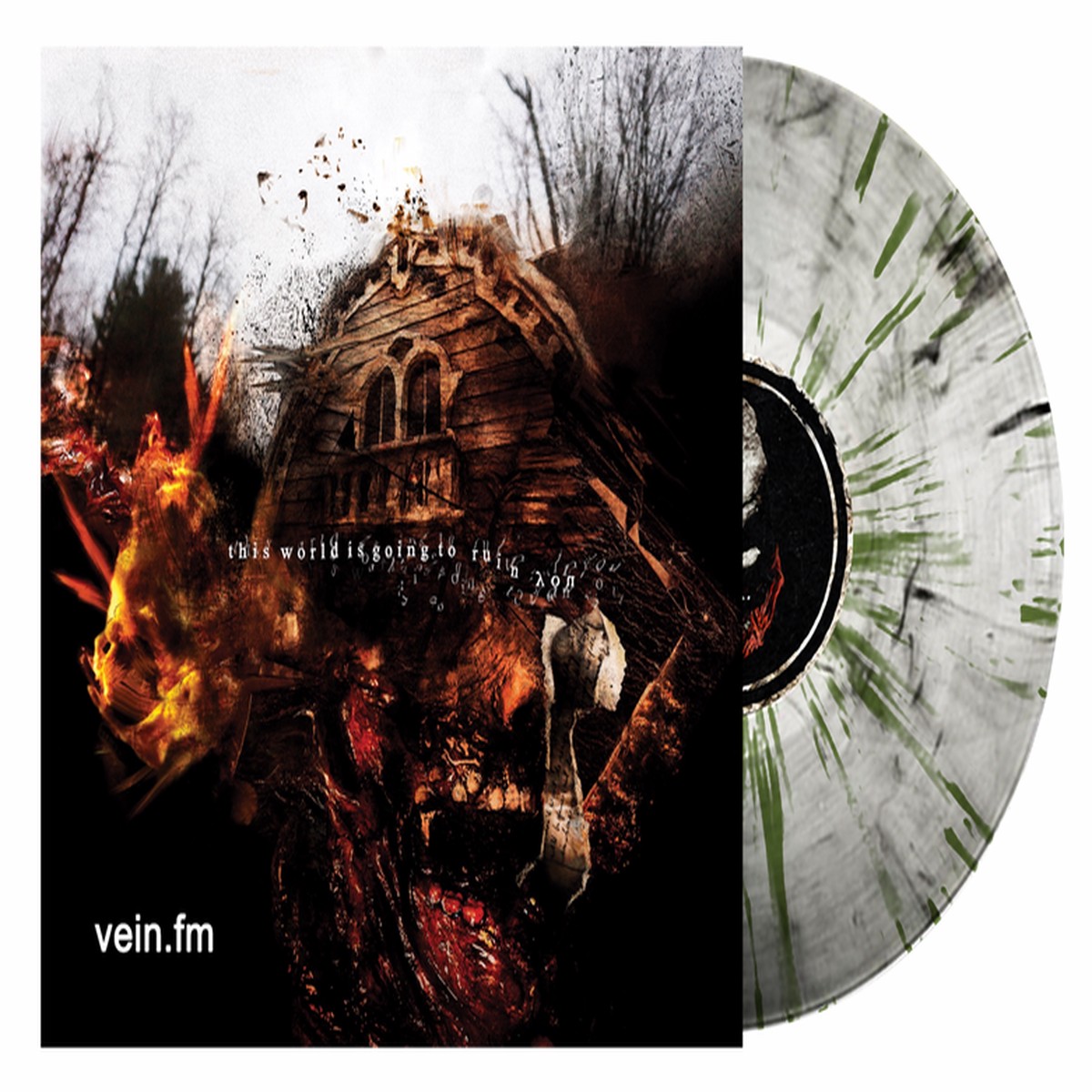 VEIN.FM 'THIS WORLD IS GOING TO RUIN YOU' LP (Clear w/ Black Smoke & Green Splatter Vinyl)