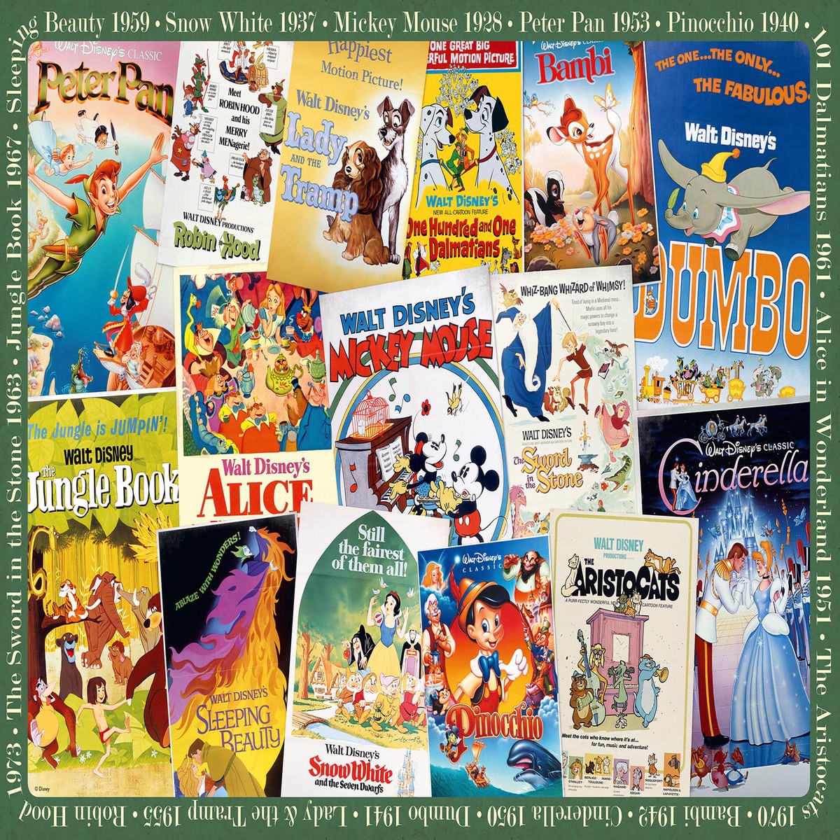 Disney Vintage Movie Poster Puzzle 1000 Piece