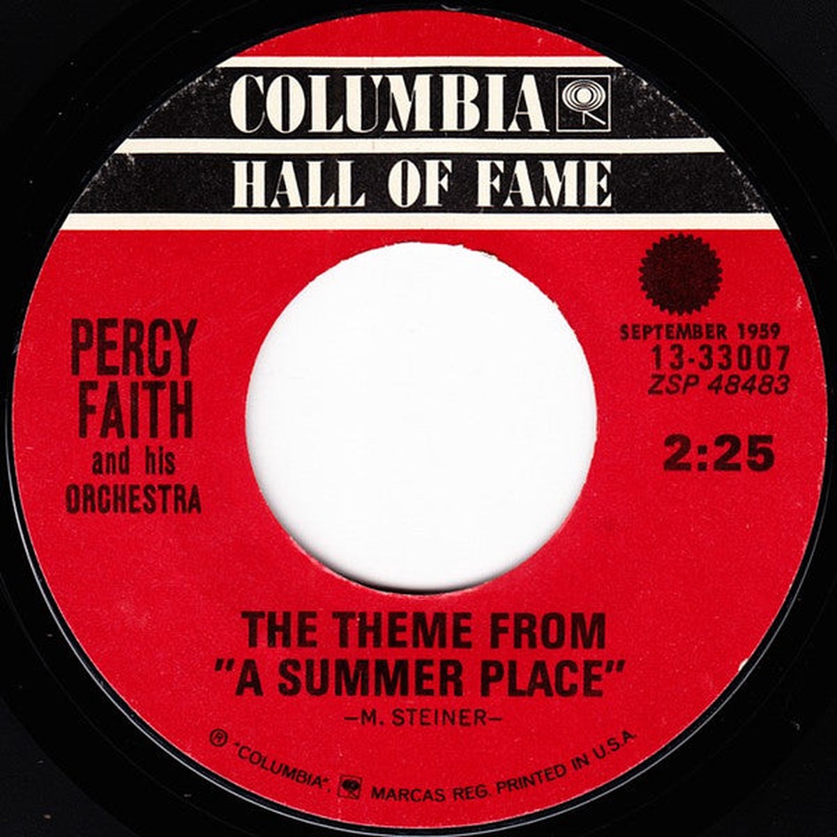 Faith, Percy And His Orchestra - Theme From "A Summer Place"/ The Song From Moulin Rouge ( Where Is Your Heart) (NM or M-)