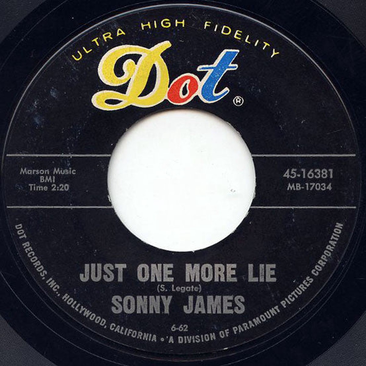 James, Sonny - Just One More Lie (VG+)