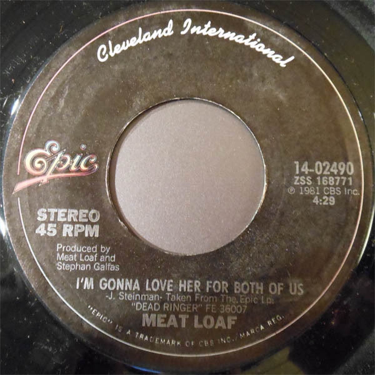 Meat Loaf - I'm Gonna Love Her For Both Of Us (Vinyl, VG) (45)