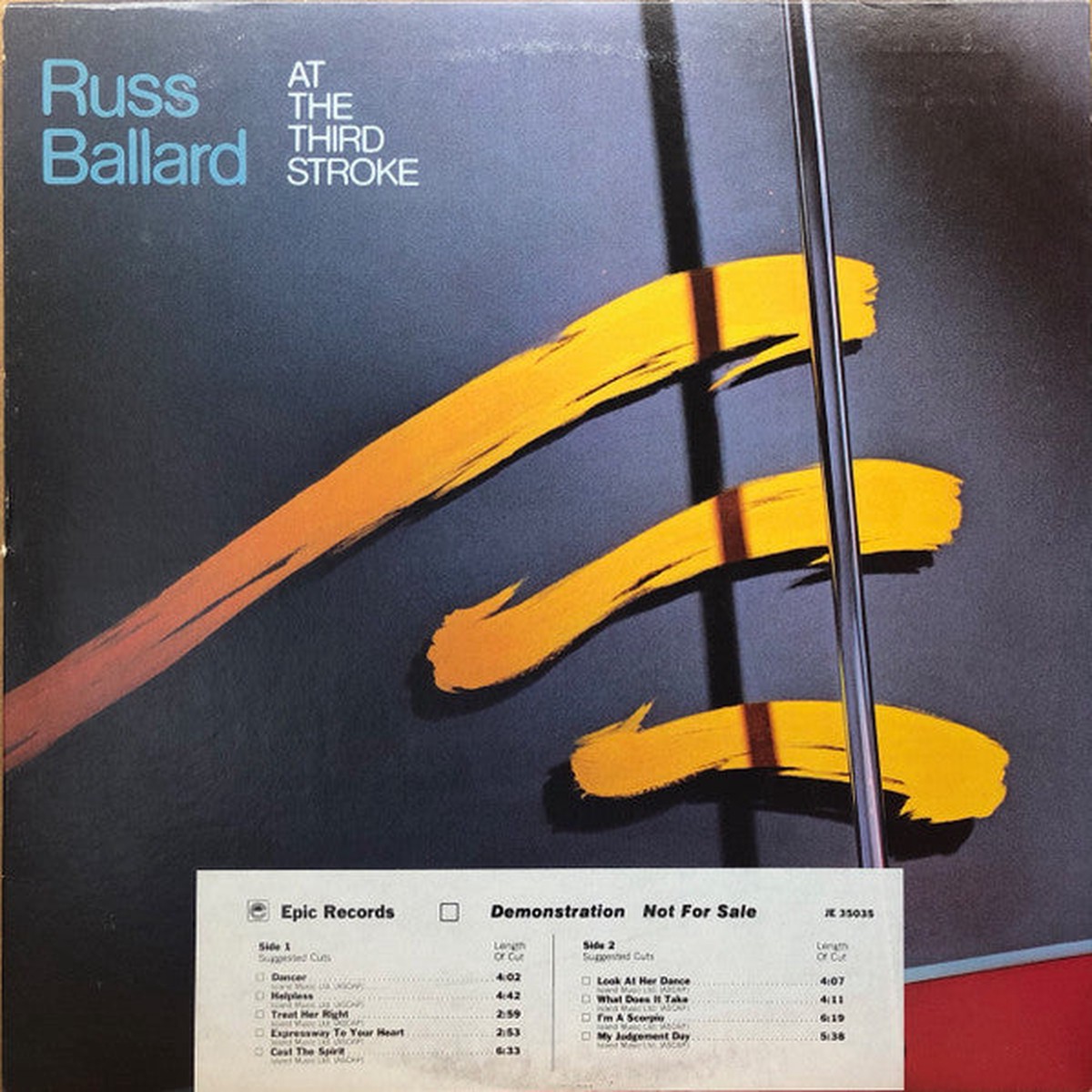 Ballard, Russ - At The Third Stroke (VG+)