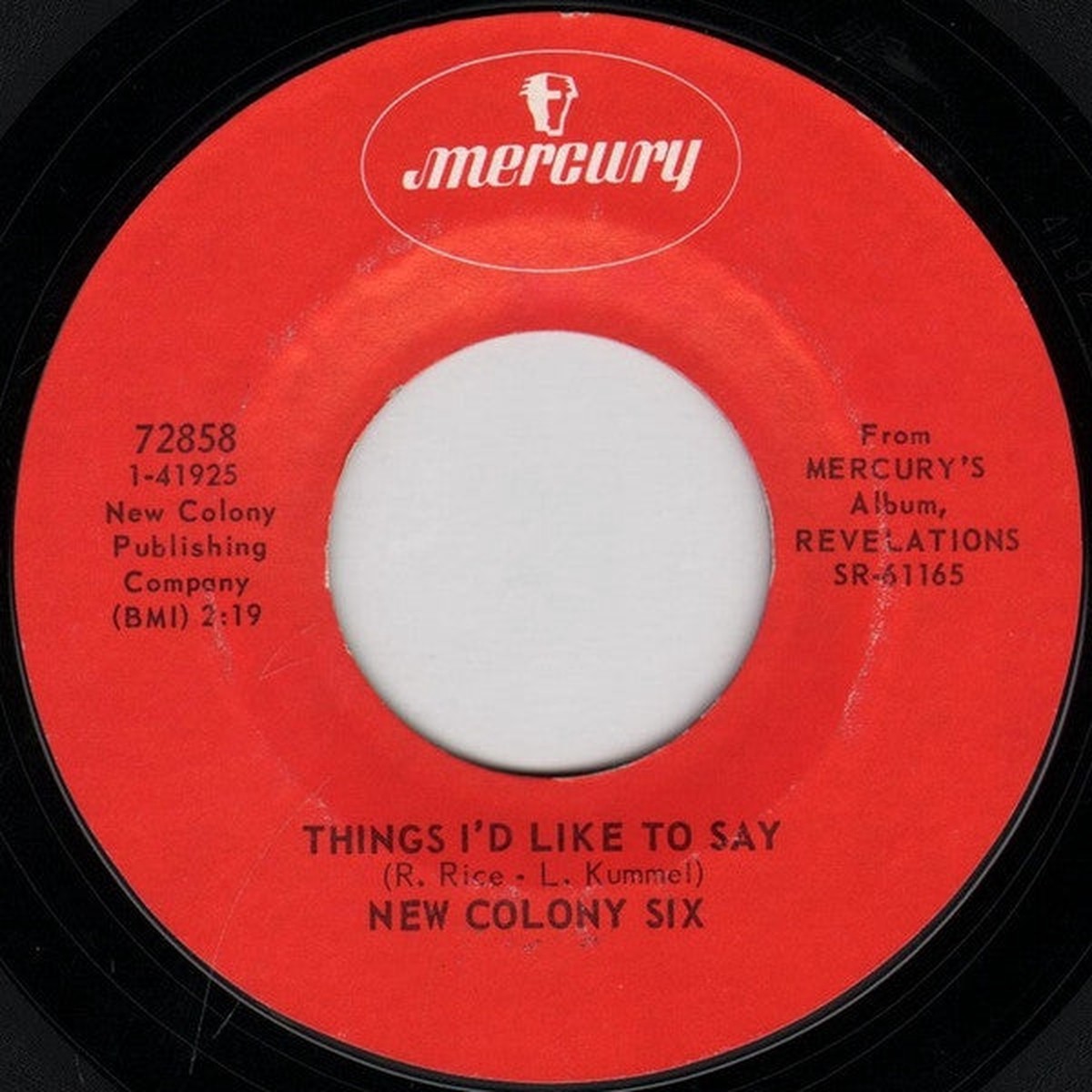 New Colony Six - Things I'd Like To Say / Come And Give Your Love To Me (VG)