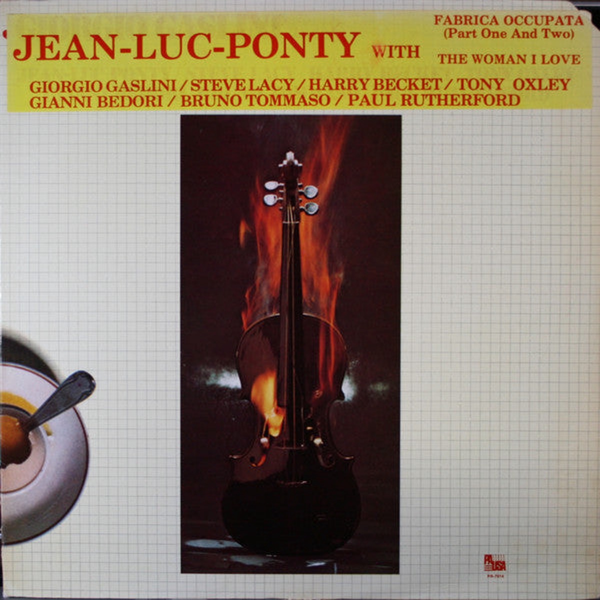Ponty, Jean-Luc With Giorgio Gaslini / Steve Lacy / Harry Becket* / Tony Oxley / Gianni Bedori / Bruno Tommaso / Paul Rutherford - Jean-Luc Ponty Meets Giorgio Gaslini (Vinyl, VG+)