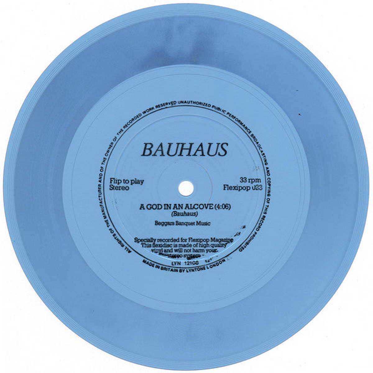 Bauhaus - A God In An Alcove (Flexi-disc, VG+) (45)