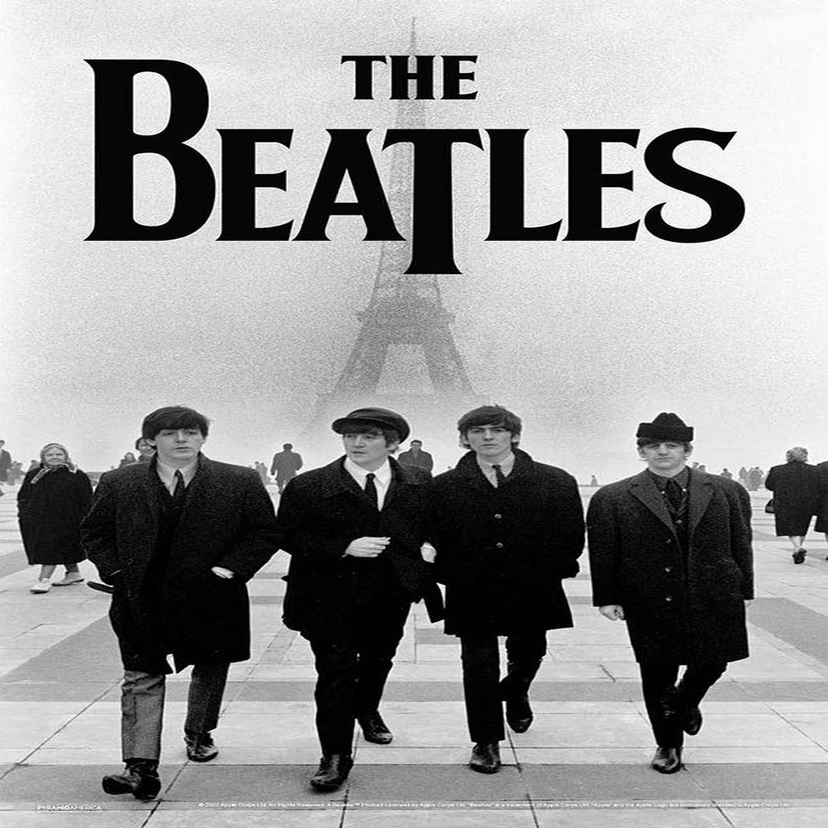 Beatles Eiffel Tower Poster - 11" x 17"