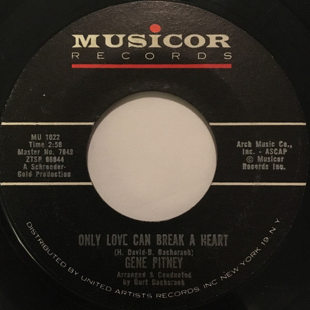 Pitney, Gene - Only Love Can Break A Heart (VG+)