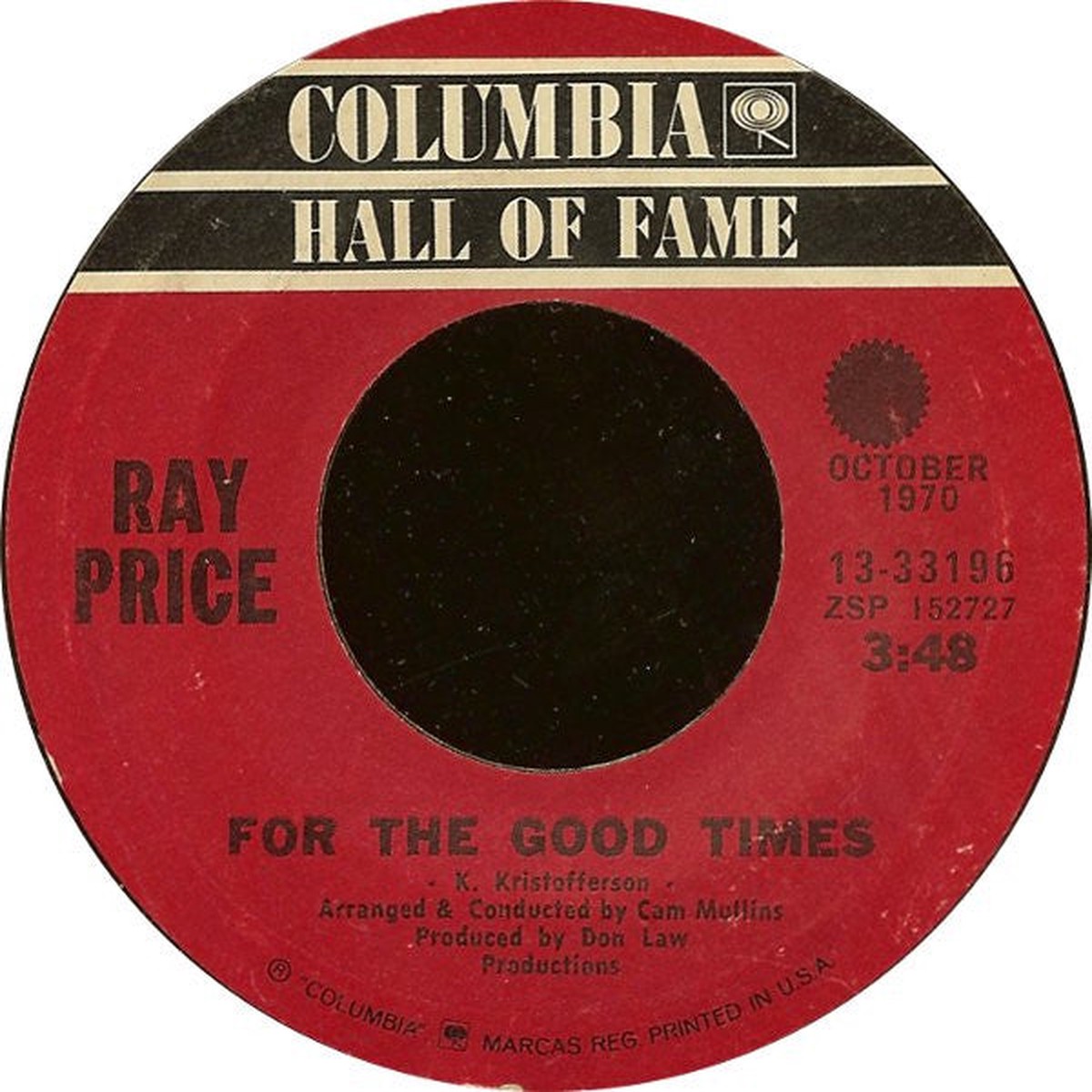 Price, Ray - For The Good Times / I Won't Mention It Again (VG+)