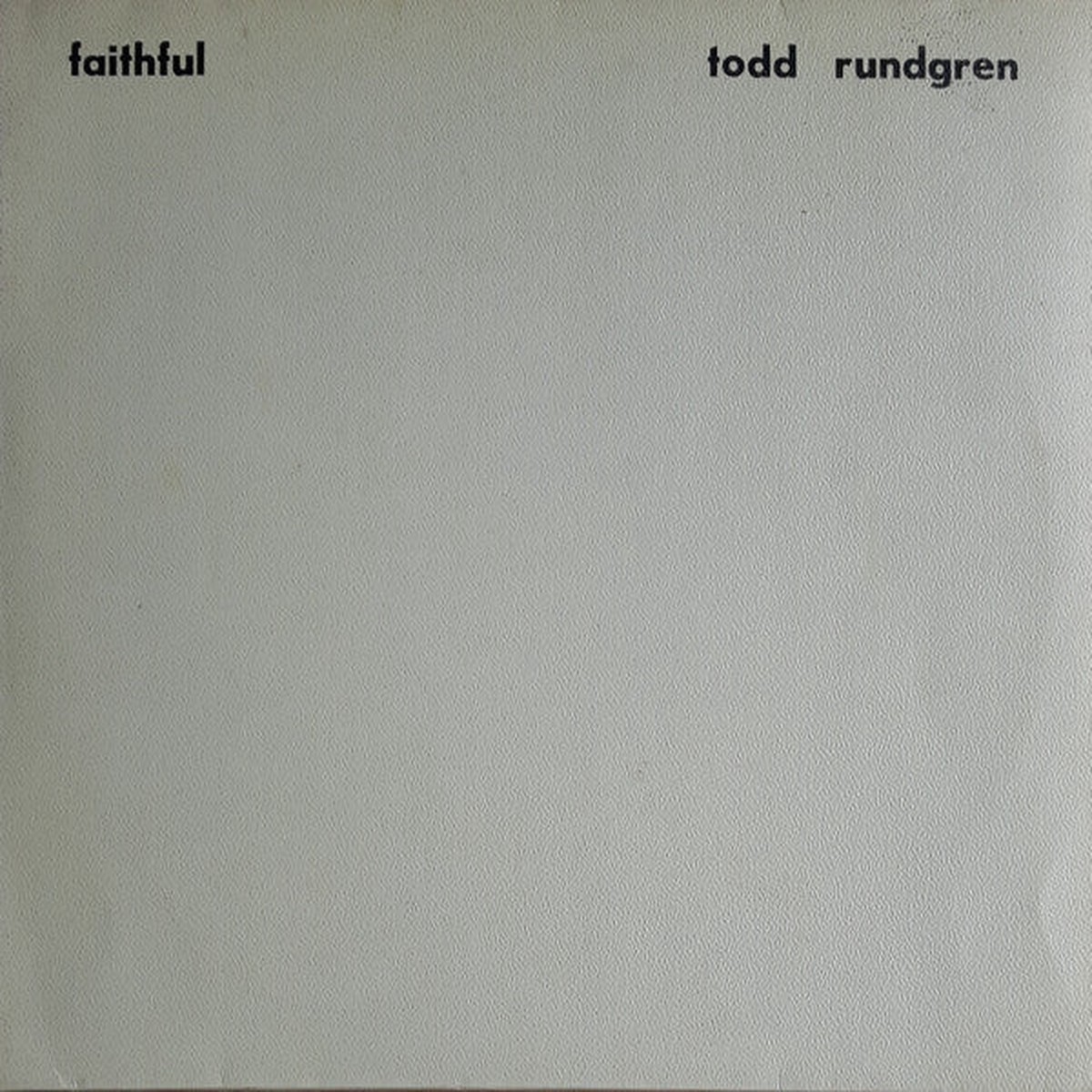 Rundgren, Todd - Faithful (Vinyl, VG+)