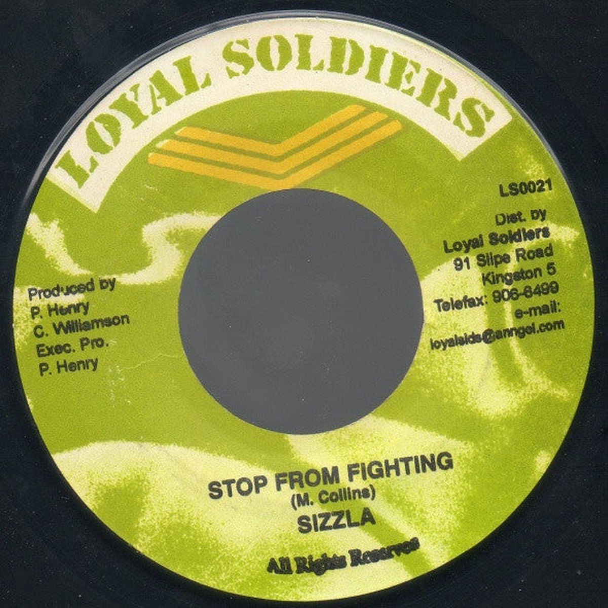 Sizzla - Stop From Fighting (Vinyl, VG+) (45)