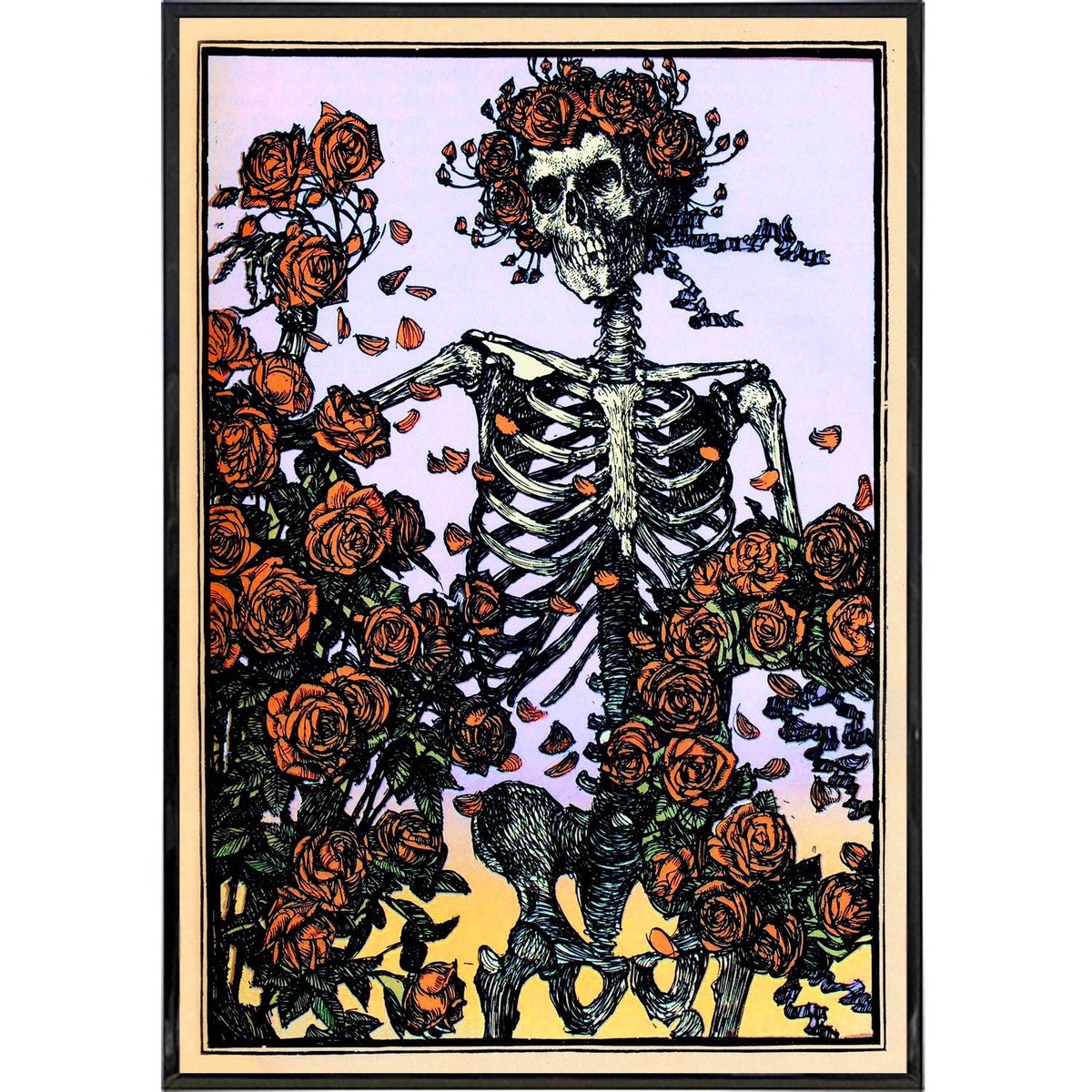 Skeleton with Roses Poster 11" x 17"