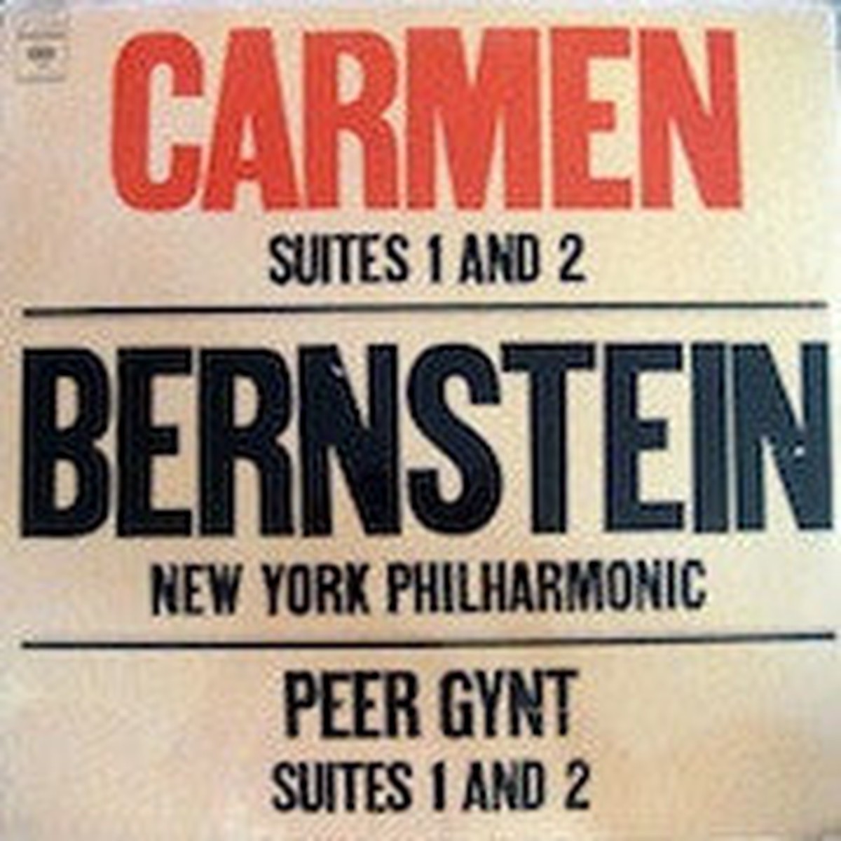 Bernstein, New York Philharmonic - Carmen (Suites 1 And 2) / Peer Gynt (Suites 1 And 2) (Vinyl, VG+)