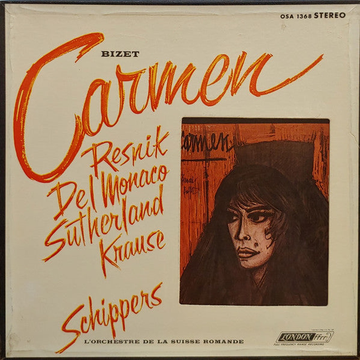Bizet - Resnik / Del Monaco / Sutherland / Krause / Schippers / L'Orchestre De La Suisse Romande - Carmen (Vinyl, NM or M-)