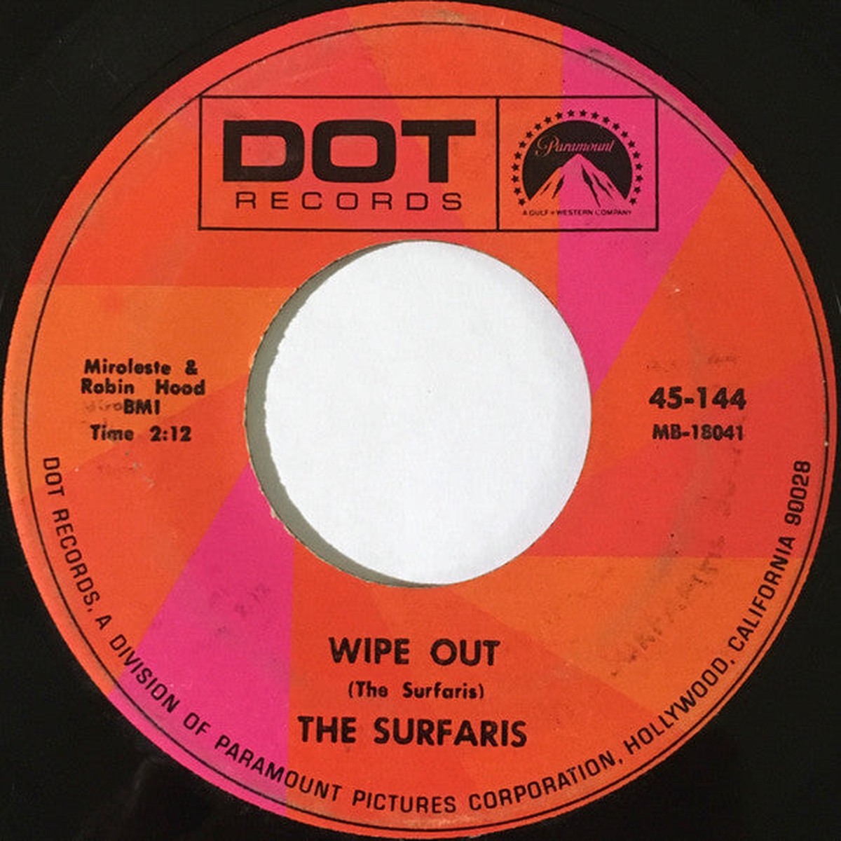 Surfaris - Wipe Out / Surfer Joe (Vinyl, G+) (45)