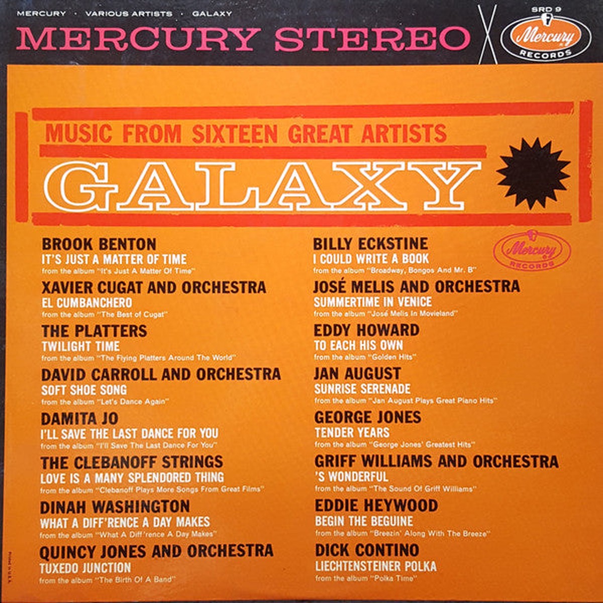 Various - Galaxy (Music From Sixteen Great Artists) (VG)