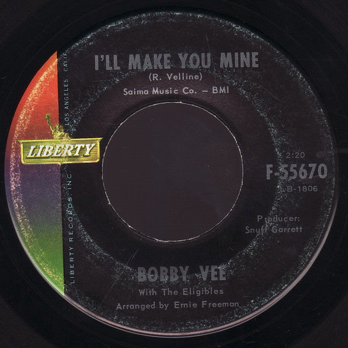 Vee, Bobby With The Eligibles - I'll Make You Mine / She's Sorry (VG)
