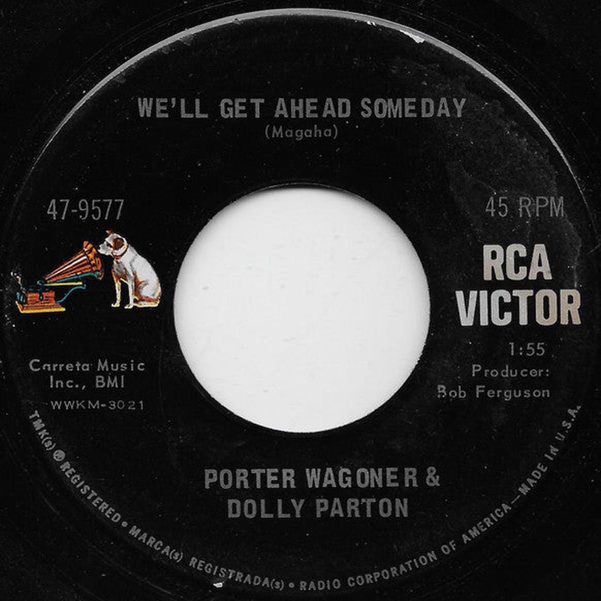 Wagoner, Porter And Dolly Parton - We'll Get Ahead Someday (Vinyl, G+) (45)