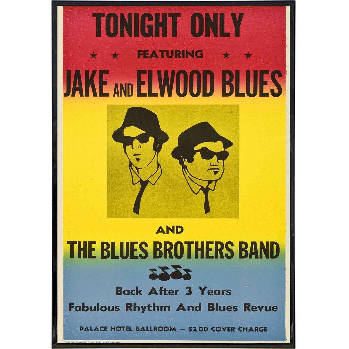 Blues Brothers Playbill Poster - 11" x 17"