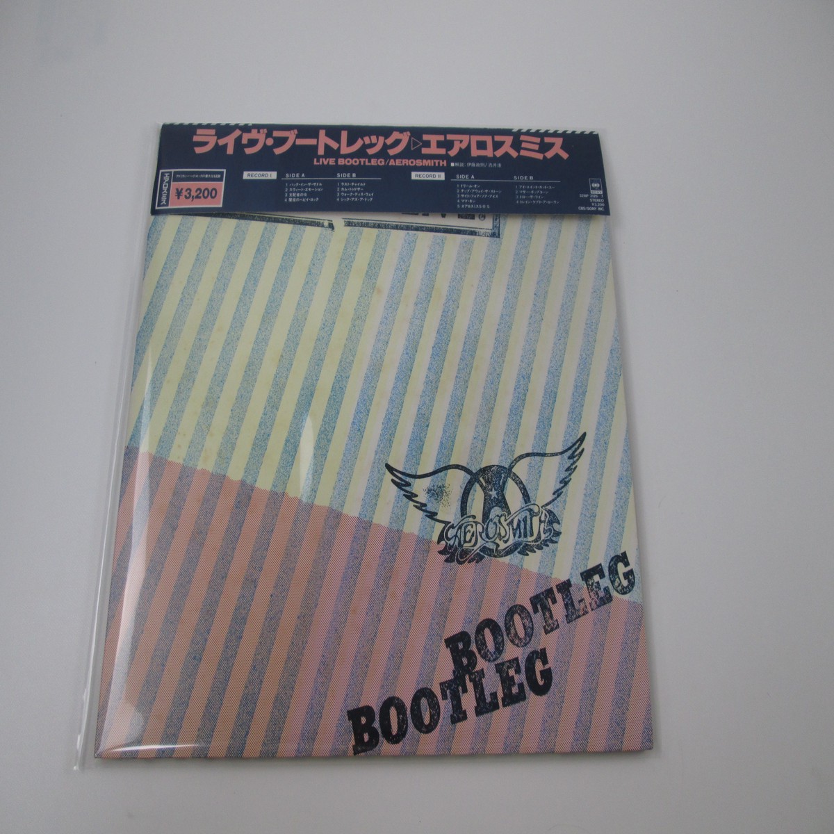 AEROSMITH LIVE BOOTLEG CBS/SONY 32AP 3126,7 with OBI Japan VINYL LP