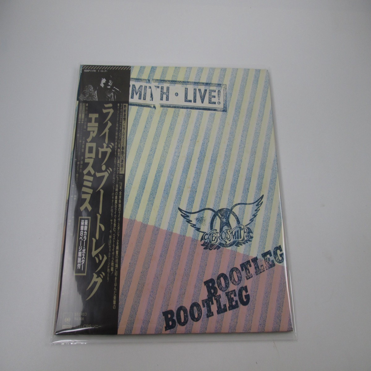 Aerosmith Live Bootleg CBS/Sony 40AP 1170~1 with OBI Poster Japan LP Vinyl