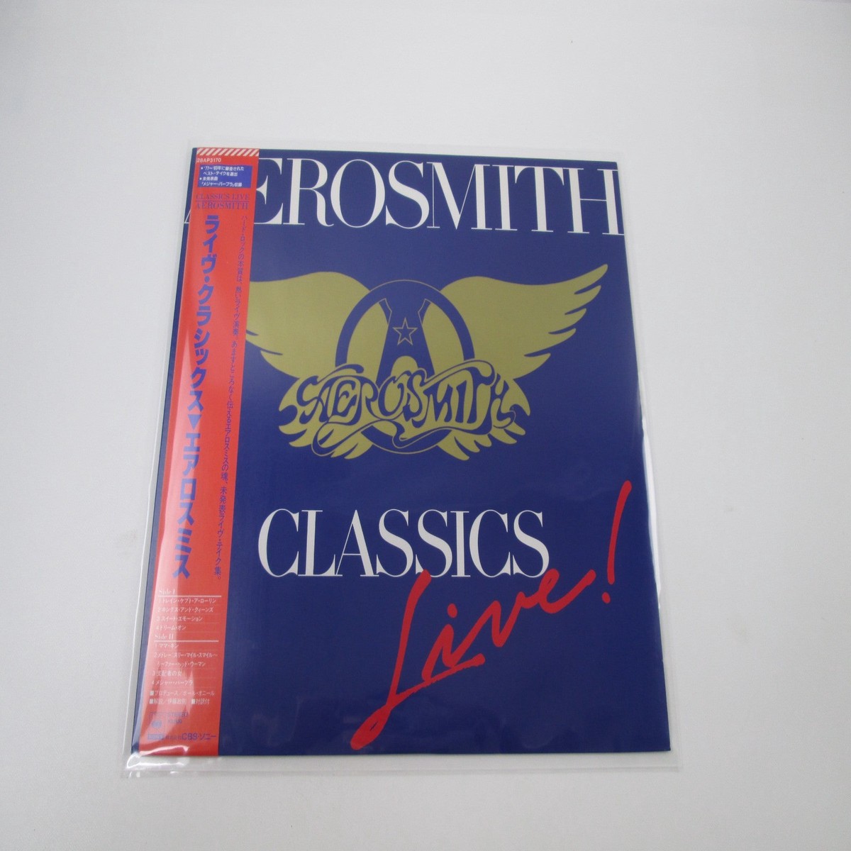 AEROSMITH CLASSICS LIVE CBS/SONY 28AP 3170 with OBI Japan LP Vinyl