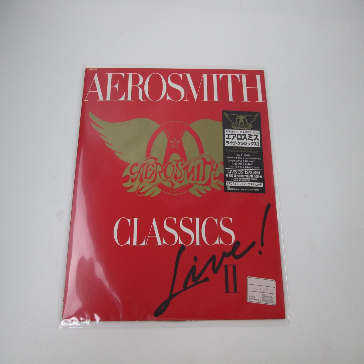 Aerosmith Classics Live II CBS/Sony 28AP 3359 with Hype Japan LP Vinyl