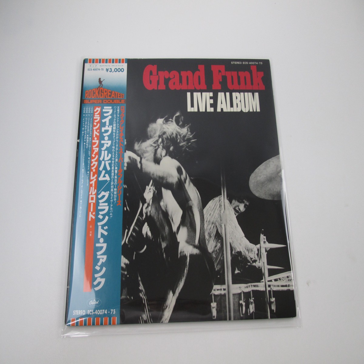 Grand Funk Live Album Promo ECS-40074,5 with OBI Japan LP Vinyl