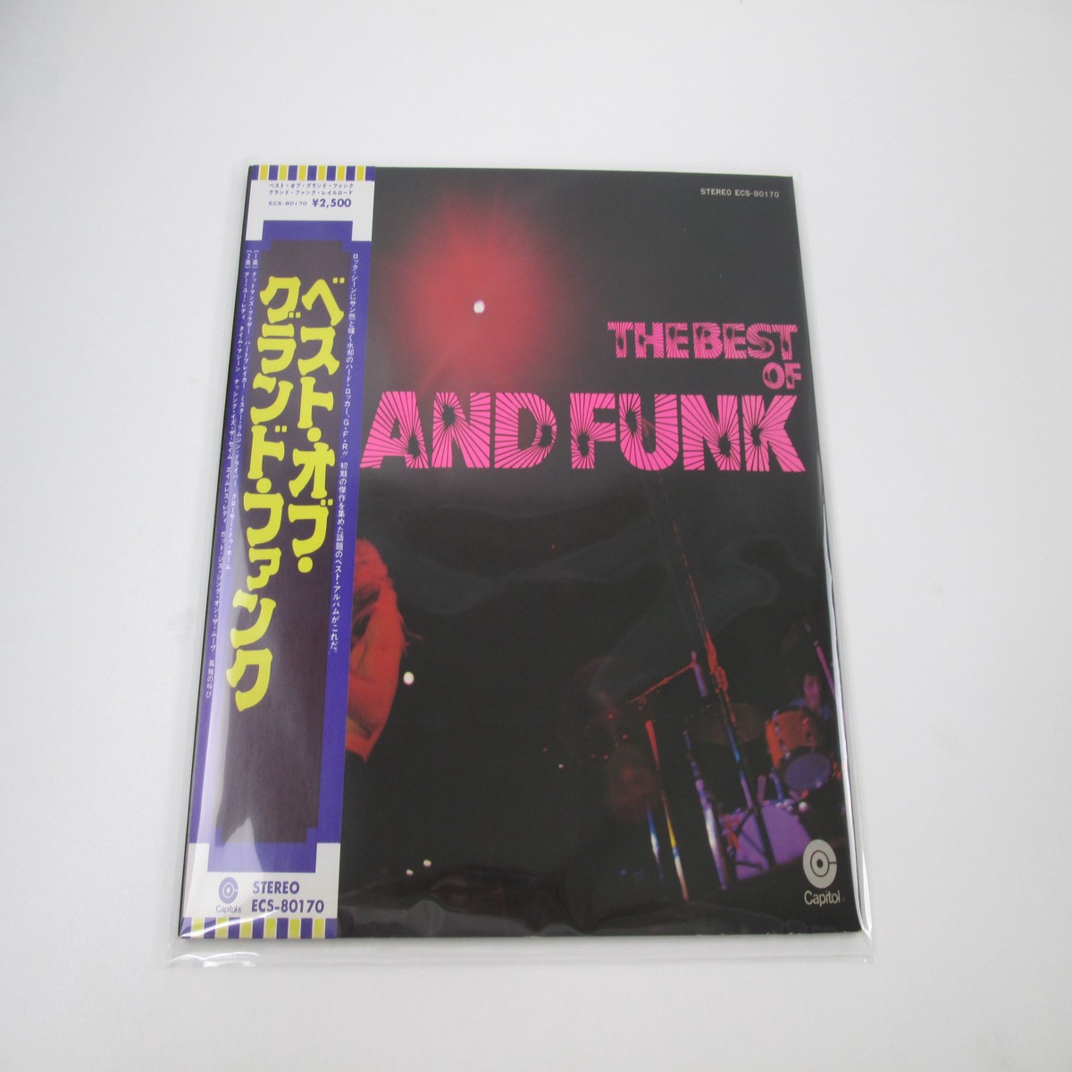 GRAND FUNK RAILROAD BEST OF CAPITOL ECS-80170 with OBI Japan LP Vinyl B