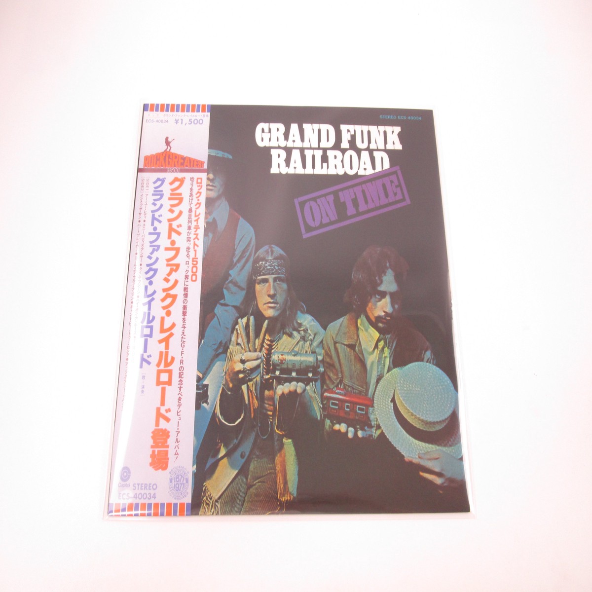 GRAND FUNK RAILROAD ON TIME CAPITOL ECS-40034 with OBI Japan LP Vinyl B