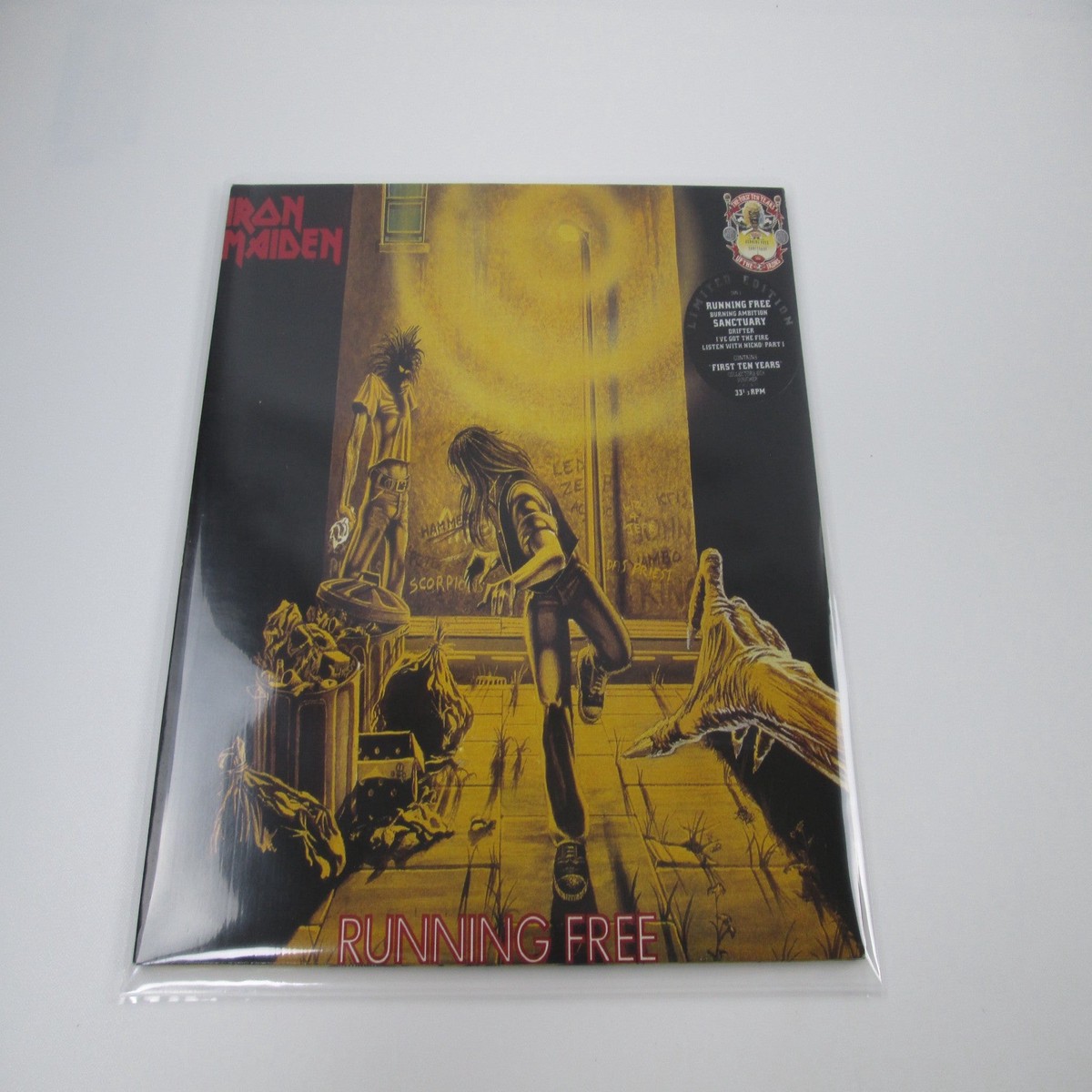 Iron Maiden Running Free / Sanctuary LP Vinyl UK IRN1