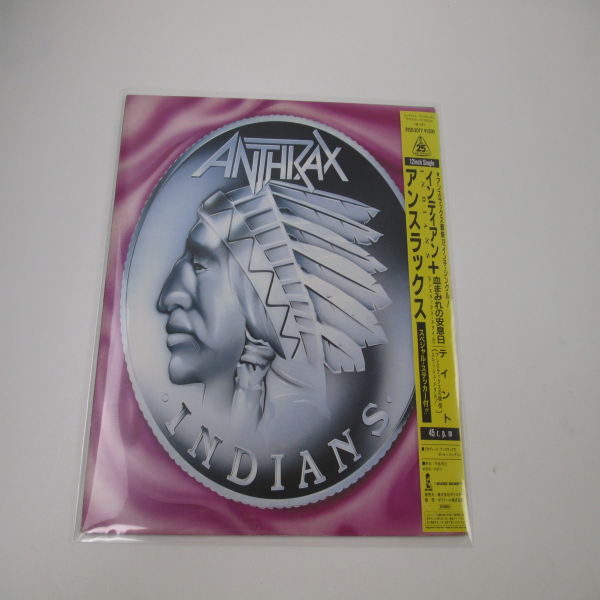 Anthrax Indians Polystar R15D-2077 with OBI Japan LP Vinyl
