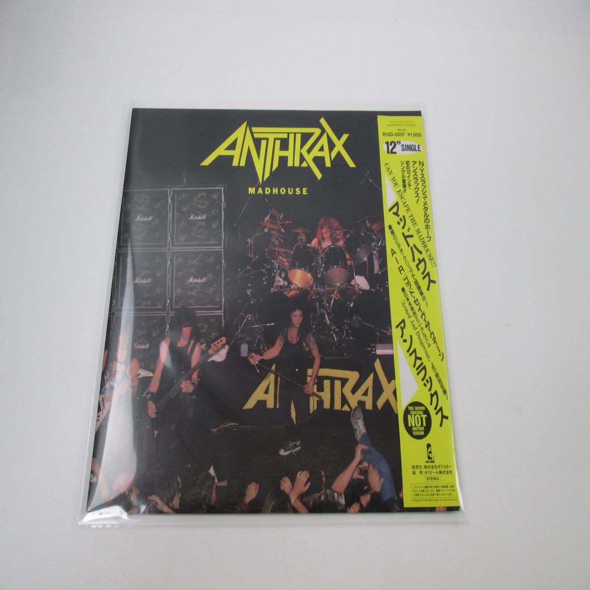 ANTHRAX MADHOUSE ISLAND R15D-2037 with OBI Japan LP Vinyl